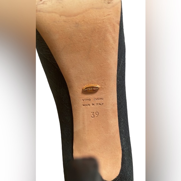 Sergio Rossi MSRP grey glitter 4 inch heels - Picture 10 of 11